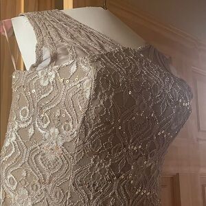 R&M Richards Elegant Silver Dress